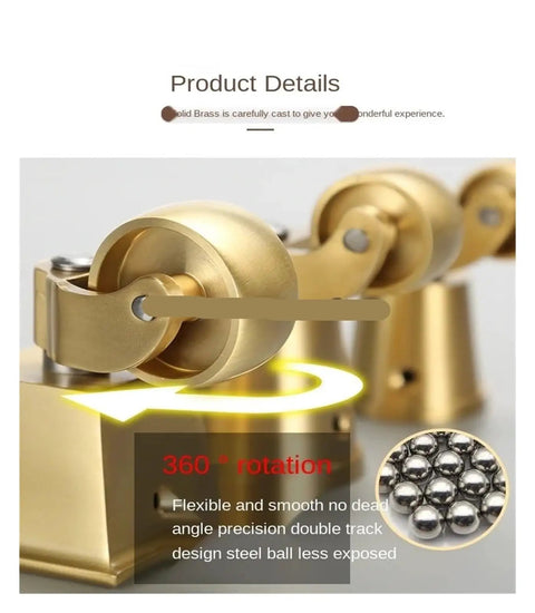 Close-up of brass swivel wheel flat casters showing 360-degree rotation feature for chairs beds sofas desks, smooth glide design