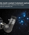 2X Barlow Lens For 1.25 Inch Telescope Eyepieces With Threaded Barrel Doubles Magnification While Keeping Eye Relief Fully Multi Coated Optics With Blackened Edges For Superior Light Transmission in a telescope diagonal