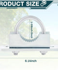Built Like A Tank Adjustable Galvanized Gate Latch Stopper 6.14 inch size with zinc finish for chain link fences and pool enclosures.