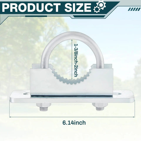 Built Like A Tank Adjustable Galvanized Gate Latch Stopper 6.14 inch size with zinc finish for chain link fences and pool enclosures.