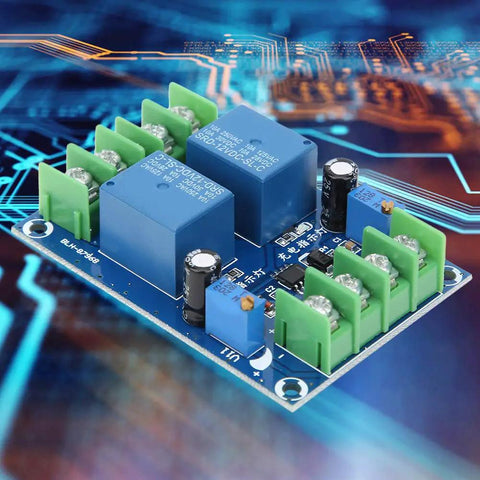DC 12V 10A Automatic Power Switching Module For Emergency Power Supply And Charging, relays and screw terminals