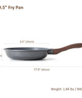 Kickin Nonstick Frying Pan With Swiss Granite Coating For Effortless Omelets And Everyday Cooking PFOA Free Stone Cookware