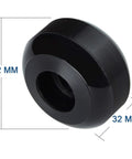 Side view of 52mm 95A Skateboard Wheels Set Of 4 With Free 608 Bearings And Spacers Black Durable PU Wheels For Tricks, dimensions 52x32mm