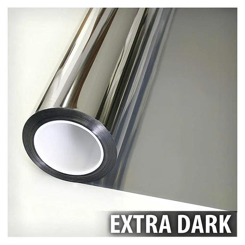 Daytime Privacy Window Film For Heat Control And Mirror Silver Tint Very Dark Level 5 36 Inch By 24 Foot Roll Keeps Interiors Cooler And Private For Home Office And Vehicle Use