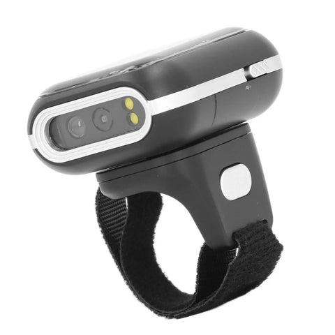 Finger Worn 2D Wireless Barcode Scanner Hands Free Reader for iOS with 500mAh Battery and 120000 Code Storage, side view
