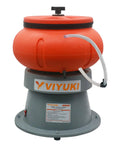 18 Lb Vibratory Tumbler Polishing Machine For Metal Parts 120V 60Hz Beefy Motor Delivers Smooth Finish, orange housing