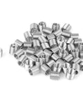 M3 Stainless Steel Threaded Insert Kit For Aluminum Parts Repair Pack Of 50 with durable threads shown in a pile.