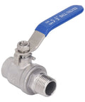Rock Solid Heavy Duty 1/2 Inch NPT Ball Valve Made From Top Tier 304 Stainless Steel Featuring A Tough As Nails Leak Proof Seal And Snappy Quarter Turn Handle For Serious Water Shut Off Applications.
