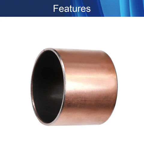 Hella Smooth Oilless Sleeve Bearing 60Mm Bore 65Mm Outer Diameter 50Mm Length Carbon Steel Sintered Bronze Plain Bushing showing its smooth exterior and inner bore.