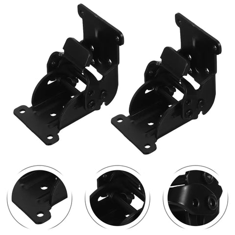 Heavy Duty Black Iron Folding Door Hinges With Anti Loosening Tech And Smooth Finish Multi Function Furniture Corner Connectors