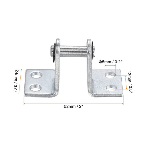 Heavy Duty Air Cylinder Rod Clevis Three Pack Mounting Bracket With Rear Pivot For Pneumatic Systems Silver 5mm Hole 52x24mm Size