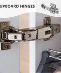 Stainless Steel Cabinet Door Damper Hinges With Hydraulic Damping No-Slam Soft Close For Kitchen Cabinets And Doors Replacement