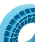 Close-up of blue medium hardness Silicone Rubber Inserts For RC Crawlers 118 To 122 Mm Wheel Tires With 4.75 Inch Outer Diameter