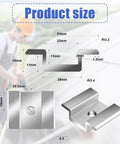 Bulk 42 Pack Aluminum Solar Panel Mid Clamps For Mounting On Tin Roof Flat Roof And Sheet Roofs Silver Finish Heavy Duty Brackets Kit For Easy Solar Panel Installation with dimensions