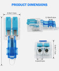 Premium 30 Piece T Tap Wire Connectors Kit For Fast No Strip Low Voltage Splicing 1 In 2 Out Push In Quick Connects Compatible With 20-14 AWG Cables Super Cool And Easy To Use Every Time. clear 1.5in blue wire connector dimensions