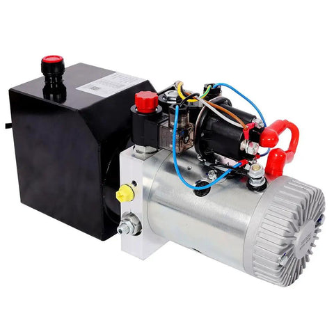 STANSS 12V Double Acting Hydraulic Power Unit With 3 Quart Steel Reservoir And 3Hp Dc Motor for heavy duty hydraulic equipment.