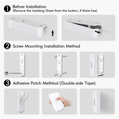 Wireless Door Alert Chime For Home And Business, Real Time Door Open Notifications, Instant Entry Alerts, No-Fuss Setup, Keeps Your Property Safe With 24/7 Peace Of Mind And Quick Door Alerts At Every Entrance, white door sensor installation steps