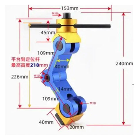 Badass Universal CNC Work Stop Positioner For Lathes And Milling Rigs And Slick Adjustable Angle Height Locator dimensions 240mm