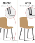 Comparison of chair stability before and after using Adjustable Leveling Feet M6 Thread 16mm Height 10 Pack Floor Protectors