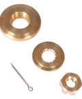 All In One Boat Propeller Hardware Kit For Evinrude Johnson 60HP To 130HP And Mercury Engines Includes Thrust Bushing Spacer Nut Keeper And Cotter Pin For Fast Easy Secure Prop Setup