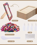 Fun DIY Mosaic Photo Frame Kit For 4x6 Photos 8 Unfinished Wooden Frames With Mosaic Tiles And Included Glue Finger Cots And Spreader Tools