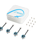 Ultralight 19500KV 1S Brushless Motors 4Pcs 0802SE For 65mm And 75mm Whoop Drones Iceblue Finish High Thrust Low Weight FPV RC Motors For Meteor Series 1S Racing Quadcopter