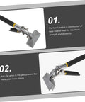 Manual Metal Bender For Sheet Metal Projects with straight jaw and non-slip handle, showing heat-treated steel construction
