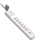 7 Outlet Surge Protector Power Strip With 6 Foot Heavy Duty Extension Cord For Home Office Travel Keeps Laptops Phones Tablets Desktops And More Powered By 2320 Joules Energy Rating White