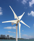 630 mm Delta Wing High Strength Carbon Fiber Wind Turbine Blade for Horizontal Turbines installed outdoors under blue sky