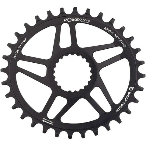 Direct Mount Oval Chainring, 32 Tooth, Drop-Stop ST PowerTrac for Shimano MTB Cranks made of 7075-T6 Aluminum