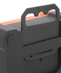 Close-up of carrying handle on Versatile Socket Wrench Set With Twenty Three Piece Tool Kit Premium S2 Alloy Steel case