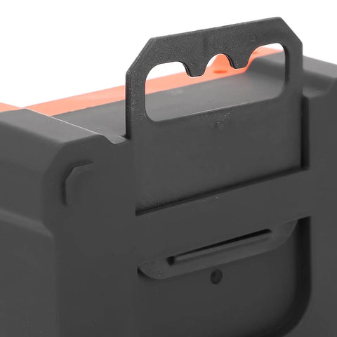 Close-up of carrying handle on Versatile Socket Wrench Set With Twenty Three Piece Tool Kit Premium S2 Alloy Steel case