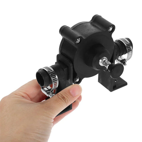 Compact Mini Self Priming Pump For Cordless Power Drills That Transfers Liquids Fast While Delivering A No Sweat Setup For Backyard Irrigation And Daily Home Tasks held in hand