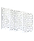 Four MERV 8 Pleated Replacement Air Filters 14x18x1 for AC and Furnace, showing electrostatic pleated design pack of 2