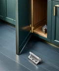 Heavy Duty Stainless Steel Toilet Partition Hinges With Spring Return And Silent Close Installation Hardware for commercial restrooms.
