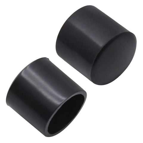 60 Pack Round Rubber End Caps One Half Inch Inner Diameter Vinyl Flexible Bolt Chair Foot Covers, black non-slip protectors