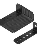 Stack of Heavy Duty 14 Gauge Three And A Quarter Inch Corner Braces For Wood 90 Degree L Shaped Mounting Brackets Black 20 Pack
