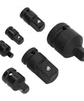 Socket Adapter Set With Chrome Tungsten Steel Construction, Impact Drive Adapters In 1 Quarter, 3 Eighth, 1 Half And 3 Quarter Inch Sizes