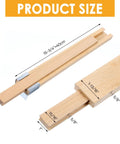 Four Pack Heavy Duty Wooden Bottom Mount Drawer Slides 16 Inch Classic Center Guide Track with Smooth Metal Glide Brackets dimensions and features
