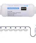 Outdoor Misting Filter With Calcium Inhibitor Keeps Nozzles From Clogging For Garden Patio Mister, shown with hose connection