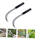 Two Pack Manganese Weeding Sickle Tool Set Durable Handheld Cutter For Efficient Harvesting And Gardening With Comfortable Non Slip Grip