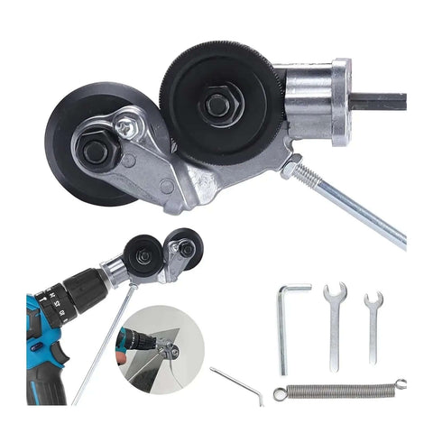 Pro Grade Drill Attachment Kit For DIY Metalworking Nibbler Plate Cutter And Sheet Metal Cutter With Electric Drill Accessory