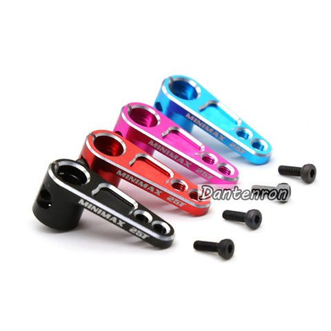 2 Pack 25T Servo Horn Aluminum Steering Arm Replacement For Futaba Savox Power HD Servos in various colors with screws
