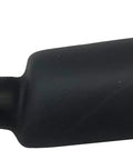 Black tubing from Pro Grade Adhesive Lined Heat Shrink Tubing Kit For Auto And Marine Electrical Protection Includes Sizes Three Sixteenth Inch One Quarter Inch Three Eighth Inch In Red Clear And Black Flame Retardant 100 Piece Assortment Made In USA shown in use on wire connector.