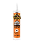 Gorilla 100% Silicone All Purpose Sealant cartridge, white, 10 oz, front view