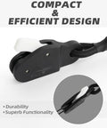 Outrigger Halyard Lock Pulley With Ball Bearing Snap Swivel For Offshore Fishing Beefed Up Line Lock System To Keep Your Halyard In Check Improved Trolling Control Black Edition, compact black pulley