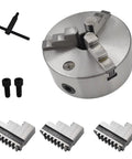 6 Inch Lathe Chuck 160mm CNC 3-Jaw Self-Centering Lathe Chuck With Internal And External Jaw Sets, Cast Iron Body, Accessories Included