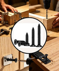600 Piece Small Wood Screws Kit Self Tapping Phillips Drive M3 And Size Four 6 8 10 12mm Black Carbon Steel Short Cabinet And Tiny Screws For Electronics DIY Micro Woodworking in woodworking use