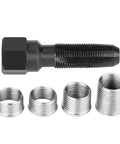 Carbon Steel 14mm Plug Rethread Tap Kit With Four Inserts For Damaged Thread Repair A Diy Friendly Pro Grade Tool Set That Restores Damaged Or Stripped Threads Fast In Motors Cylinders And Machinery, tap and inserts set
