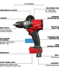 M18 1/2-Inch Cordless Drill Driver Bare Tool With Belt Clip And Side Handle All Metal Chuck Fastest Drive Under Load Pro Setup Beast Mode For Rough Use And Serious Grind Sessions, showcasing features like side handle and LED.